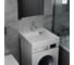 Комплект Bauedge BAU 4 в 1: раковина над стиральной машиной BAU Stil 60х60 литьевой мрамор, кронштейны, сифон и смеситель Dream, нержавеющая сталь XMY0027 2