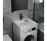 Комплект Bauedge BAU 4 в 1: раковина над стиральной машиной BAU Stil 60х60 литьевой мрамор, кронштейны, сифон и смеситель Hotel Black, черный XMY0087 2