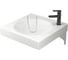 Комплект Bauedge BAU 4 в 1: раковина над стиральной машиной Element 60х60, литьевой мрамор, кронштейны, выпуск и смеситель Hotel Black, черный XMY0127 1