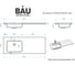Комплект Bauedge BAU 4 в 1: раковина над стиральной машиной BAU Bloom 1200х50 левая, литьевой мрамор, кронштейны, сифон и смеситель Dream Black, черный XMY0015 5