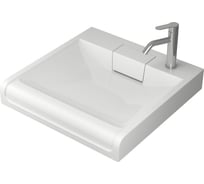 Комплект Bauedge BAU 4 в 1: раковина над стиральной машиной BAU Cerama 60х60 литьевой мрамор, кронштейны, сифон и смеситель Dream, нержавеющая сталь XMY0032