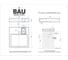 Комплект Bauedge BAU 4 в 1: раковина над стиральной машиной BAU Hotel 50х55 литьевой мрамор, кронштейны, сифон и смеситель Dream, нержавеющая сталь XMY0026 5