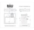 Комплект Bauedge BAU 4 в 1: раковина над стиральной машиной BAU Hotel 60х55 литьевой мрамор, кронштейны, сифон и смеситель Hotel Still, нержавеющая сталь XMY0065 6