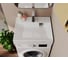 Комплект Bauedge BAU 4 в 1: раковина над стиральной машиной BAU Cerama 60х60, литьевой мрамор, кронштейны, выпуск и смеситель Hotel Still, нержавеющая сталь XMY0124 5