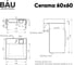 Комплект Bauedge BAU 4 в 1: раковина над стиральной машиной BAU Cerama 60х60, литьевой мрамор, кронштейны, выпуск и смеситель Hotel Still, нержавеющая сталь XMY0124 20