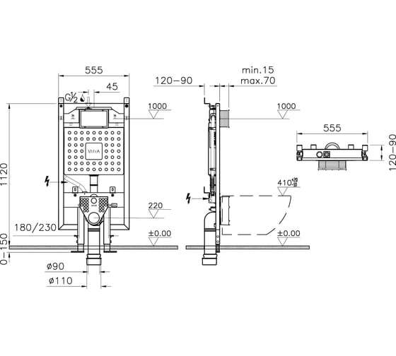 Система инсталляции для унитазов VITRA V8 768-5800-01