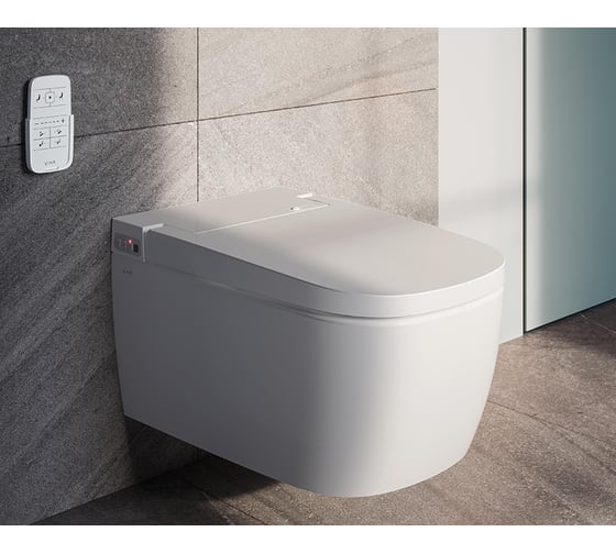 Интеллектуальный подвесной унитаз VITRA V-Care Basic 5674B003-6193