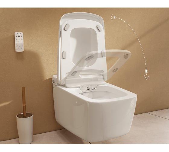 Интеллектуальный подвесной унитаз VITRA V-CARE Prime 7231B403-6216