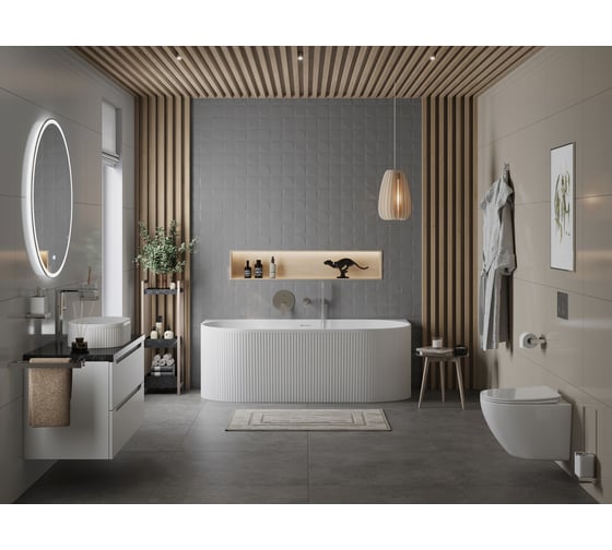 Акриловая ванна BelBagno пристенная, белая матовая BB412-1700-800-MATT