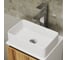 Раковина накладная Bauedge BAU Mini прямоугольный, 38x24 белый + смеситель для раковины высокий Hotel Still, выпуск клик клак BH1073 5