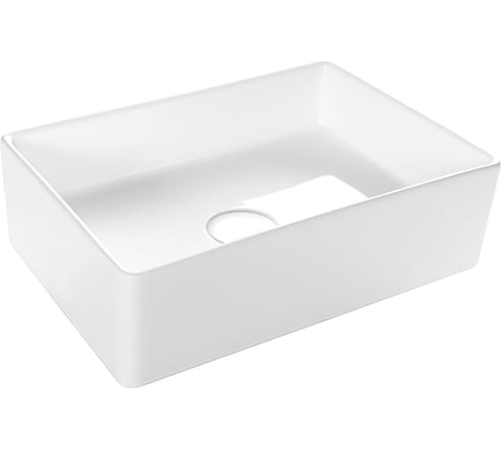Раковина накладная Bauedge BAU Mini прямоугольный, 38x24 белый + смеситель для раковины высокий Hotel Still, выпуск клик клак BH1074