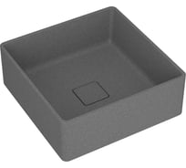 Раковина накладная на столешницу Bauedge BAU Spectrum 40, кварцевая, серый металлик MRY0051