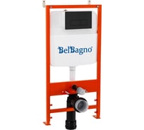 Комплект 2 в 1 BelBagno система инсталляции для унитазов BB026 с кнопкой смыва BB044NERO BB026/BB044NERO