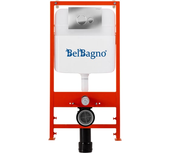 Комплект 2 в 1 BelBagno система инсталляции для унитазов BB026 с кнопкой смыва BB081CR BB026/BB081CR