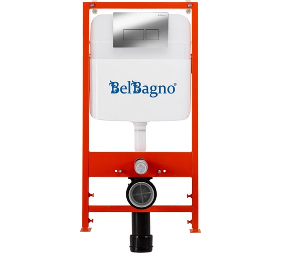 Комплект 2 в 1 BelBagno система инсталляции для унитазов BB026 с кнопкой смыва BB041CR BB026/BB041CR