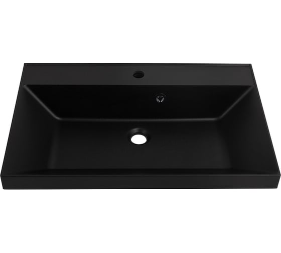 Раковина из искусственного камня BelBagno чёрная, 700x450 BB700/450-LV-ART-AST-NERO