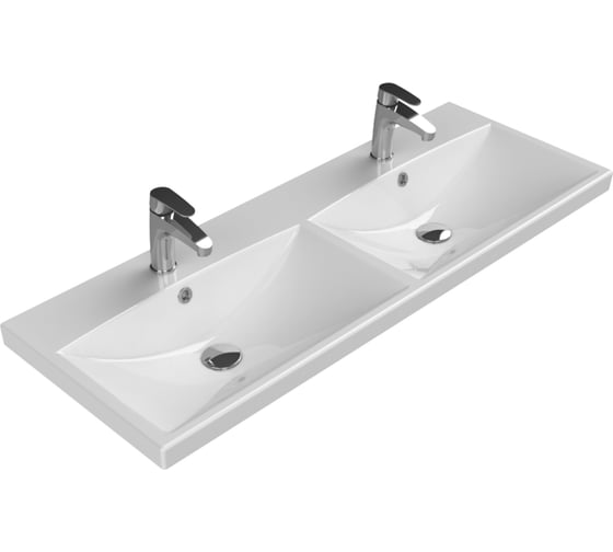 Раковина керамическая BelBagno двойная, 1200x450 BB-0325-120-2-LVB