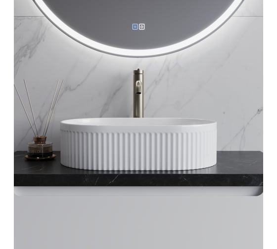 Раковина керамическая BelBagno накладная, овальная BB1497