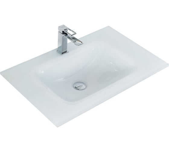 Стеклянная раковина BelBagno белая глянцевая, 810x465 BB810/465-LV-VTR-BL
