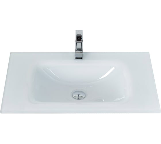 Стеклянная раковина BelBagno белая глянцевая, 810x465 BB810/465-LV-VTR-BL