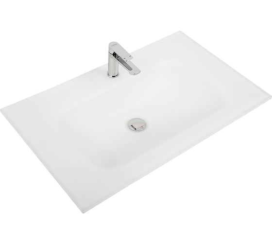 Стеклянная раковина BelBagno белая матовая, 810x465 BB810/465-LV-VTR-BO