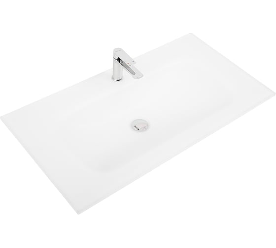 Стеклянная раковина BelBagno белая матовая, 910x465 BB910/465-LV-VTR-BO