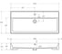 Раковина керамическая Cezares 1000x465, CZR-MIL-100-LVB 3
