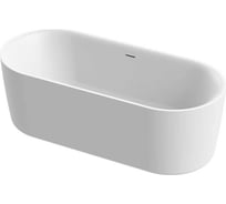 Акриловая ванна отдельно стоящая, цельная, белая матовая, Cezares METAURO-INT-Central-180-80-60-W-MATT