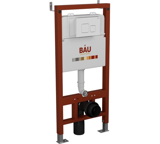 Инсталляция Bauedge BAU PRO для подвесного унитаза с клавишей смыва BAU Soul, белая Q111300-Q00014