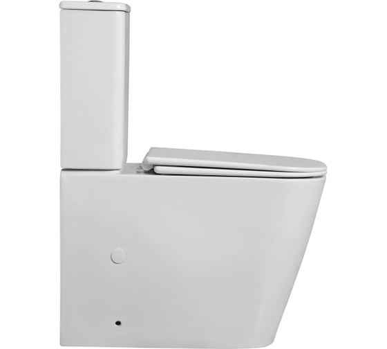 Унитаз-компакт безободковый WAVE APEKS Tornado1.0, гор, ниж, 2-кн.арм, сид.полипр, м/л, быстр, белый глянец 554621