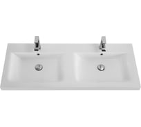 Раковина из искусственного мрамора Cezares с двумя чашами, 1200x480x155, CZR-1200/480-2-LV-MR-ECO