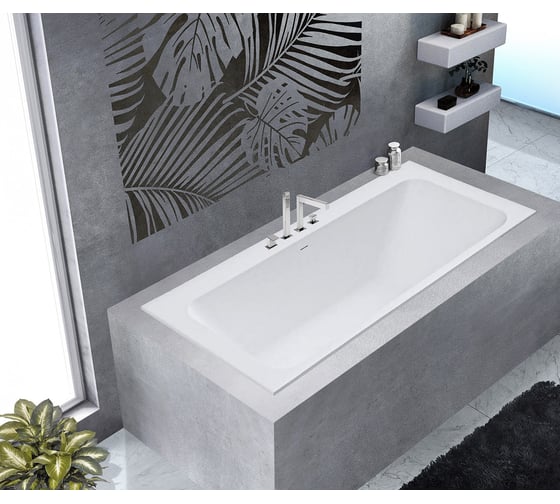 Ванна из искусственного камня Cezares Solid Surface CZR-SLIDER-170-80-57-SSB