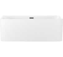 Акриловая ванна Wellsee Clermont в наборе 4 в 1: пристенная ванна, ножки, экран, слив-перелив 28260103R