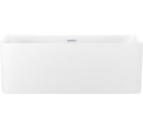 Акриловая ванна Wellsee Clermont в наборе 4 в 1: пристенная ванна, ножки, экран, слив-перелив 28260101R