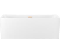 Акриловая ванна Wellsee Clermont в наборе 4 в 1: пристенная ванна, ножки, экран, слив-перелив 28260104R