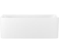 Акриловая ванна Wellsee Clermont в наборе 4 в 1: пристенная ванна, ножки, экран, слив-перелив 28260202R