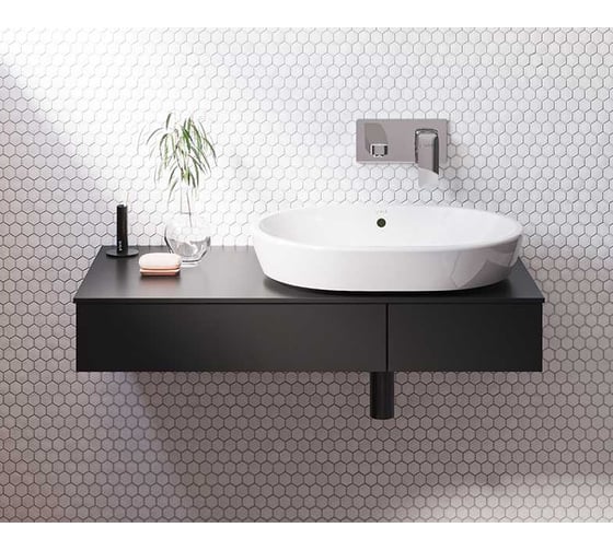 Раковина-чаша Vitra Metropole, овальная, 60 см, c переливом, белая 5942B003-0012