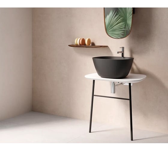 Раковина-чаша Vitra Plural высокая, 45 cм, матовая черная 7811B483-0016