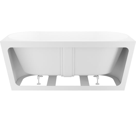 Пристенная акриловая ванна Wellsee Excellence Pro 140х70 см, в наборе 4 в 1 28760104R