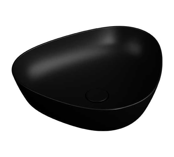Раковина-чаша Vitra Plural низкая, треугольная 47 cм, матовая черная 7812B483-0016