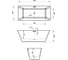 Отдельностоящая акриловая ванна Wellsee Cute Twin S 168x75 см, в наборе 4 в 1 23830103R 10