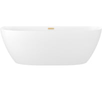 Отдельностоящая акриловая ванна Wellsee Blissl в наборе 4 в 1, экран, слив-перелив 28820104R