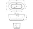 Отдельностоящая акриловая ванна Wellsee Air Gap R 166x77 см, в наборе 4 в 1 23860104R 10