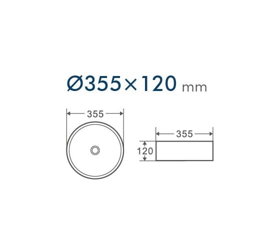 Раковина накладная D&K Matrix белый матовый, 355х355х120мм DT1391508