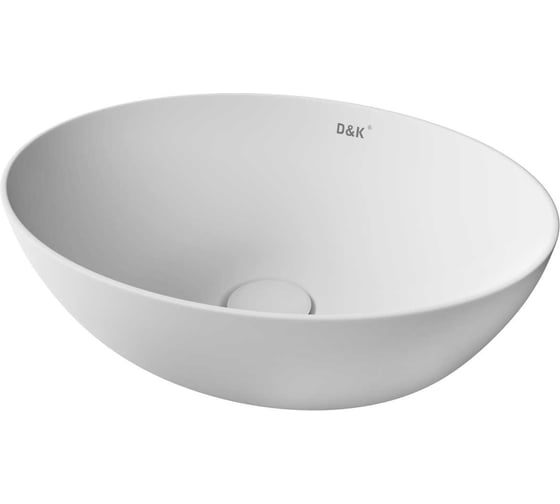 Раковина накладная D&K Matrix 410х335х145 мм, матовый белый DT1390708 1
