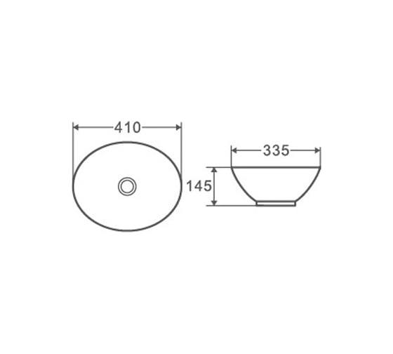 Раковина накладная D&K Matrix 410х335х145 мм, матовый белый DT1390708