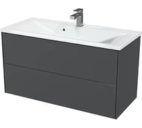 Подвесная Toppus SILK 100 с умывальником Premier, графит матовый 9811.025