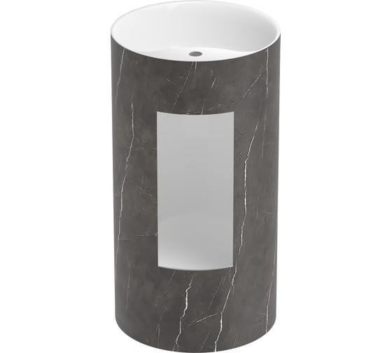 Напольная раковина отдельно стоящая Wellsee Chalice Perfection, черный мрамор 230624000