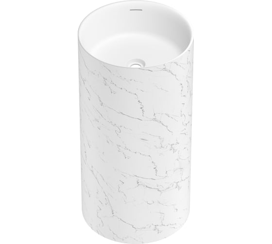Напольная раковина отдельно стоящая Wellsee Chalice Perfection, белый мрамор 230619000