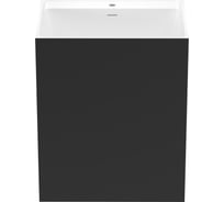 Напольная раковина отдельно стоящая Wellsee Doux, моноблок, матовый черный 230503000